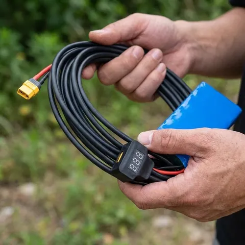 Кабель живлення Starlink Mini від FPV батареї з вбудованим вольтметром 10 м — фото 3