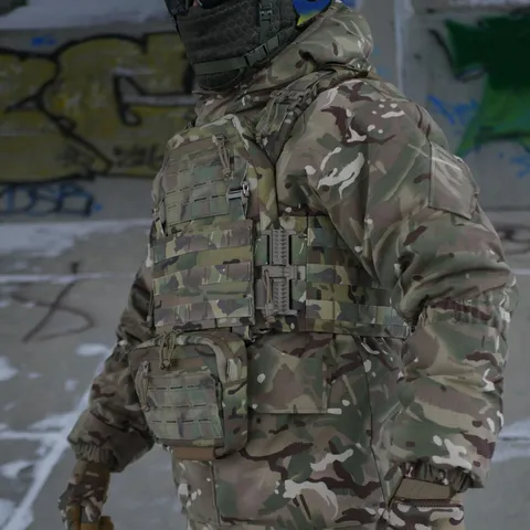 Сумка-напашник M Kiborg з балістичним пакетом 1 клас захисту Militex GU Сordura Multicam — фото 11