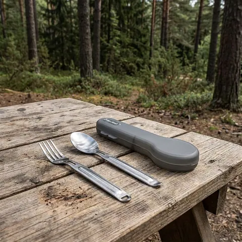 Туристичний набір ложка-виделка NexTool Portable Stainless Steel Tableware, нержавіюча сталь