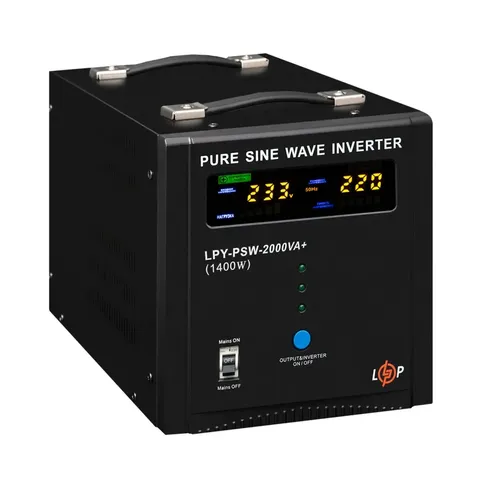ДБЖ LogicPower LPY-PSW-2000VA+ (1400Вт) 10A/20A з правильною синусоїдою 24V — фото 4