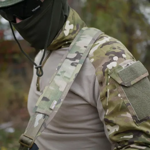 Двоточковий збройовий ремінь з QD антабками M-lok та швидким регулюванням Multicam USA — фото 8