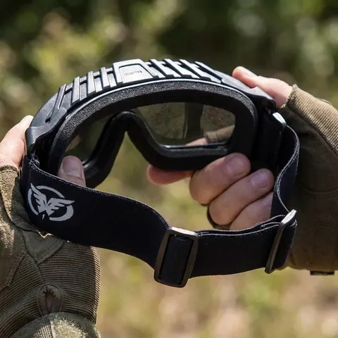 Окуляри захисні з ущільнювачем Global Vision Ballistech-1 (smoke) Anti-Fog, чорні, Чорний — фото 3