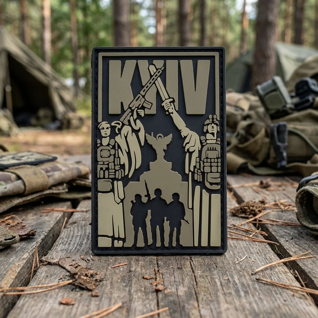 ПВХ патч (шеврон) "Київ-Вільний" олива