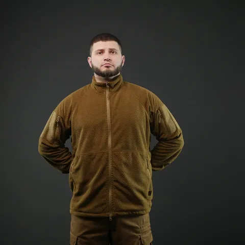 Вітрозахисна флісова кофта Militex mod. 6 — Койот — фото 10