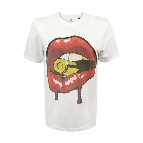 Футболка Cavalier White з принтом Cartridge in the lips DTG — фото 2