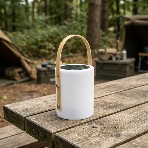 Ліхтар кемпінговий Bo-Camp Longford Solar 150 Lumen Bamboo/White (5818878)