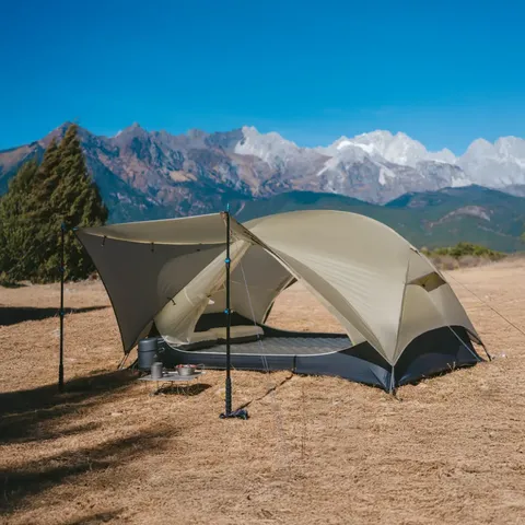 Намет надлегкий двомісний Naturehike Mongar CNK2550WS016, 15D, сiрий — фото 8