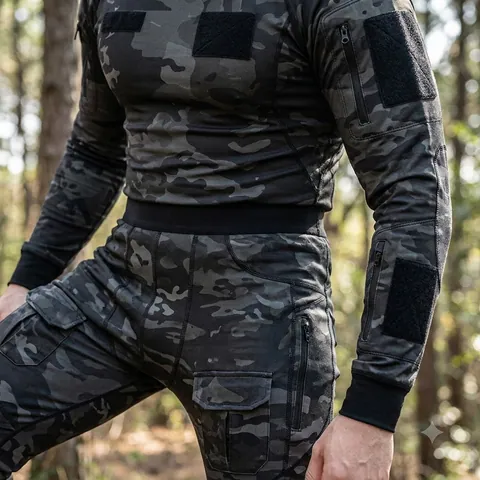 Термобілизна чорний мультикам ESDY Tactical Thermal — фото 3