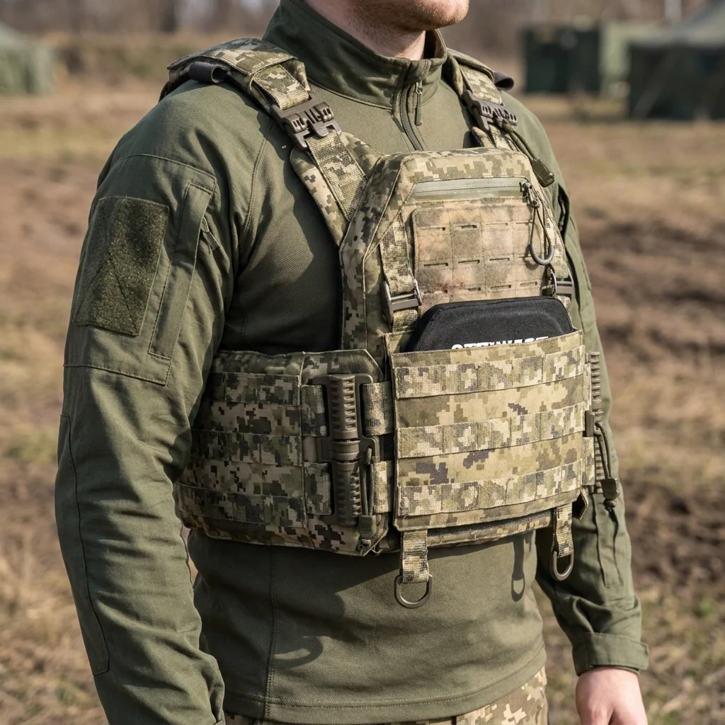 Плитоноска Kiborg Gen.2 Піксель з бронеплитами та балістичним захистом