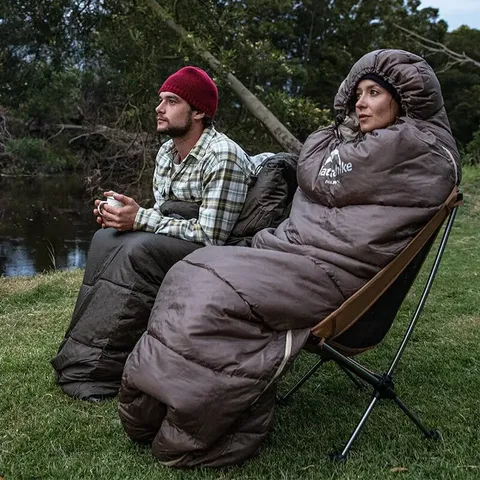 Спальник з капюшоном Naturehike U350 NH20MSD07, (1°C), лівий, коричневий — фото 9