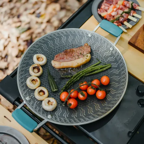 Сковорода з нержавіючої сталі з силіконовими ручками Naturehike CNK2550CF011, 34 х 34 см — фото 7