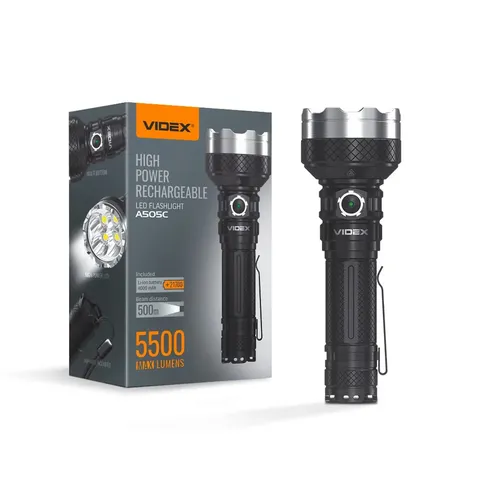 Портативний світлодіодний ліхтарик VIDEX VLF-A505C 5500Lm 5000K — фото 2