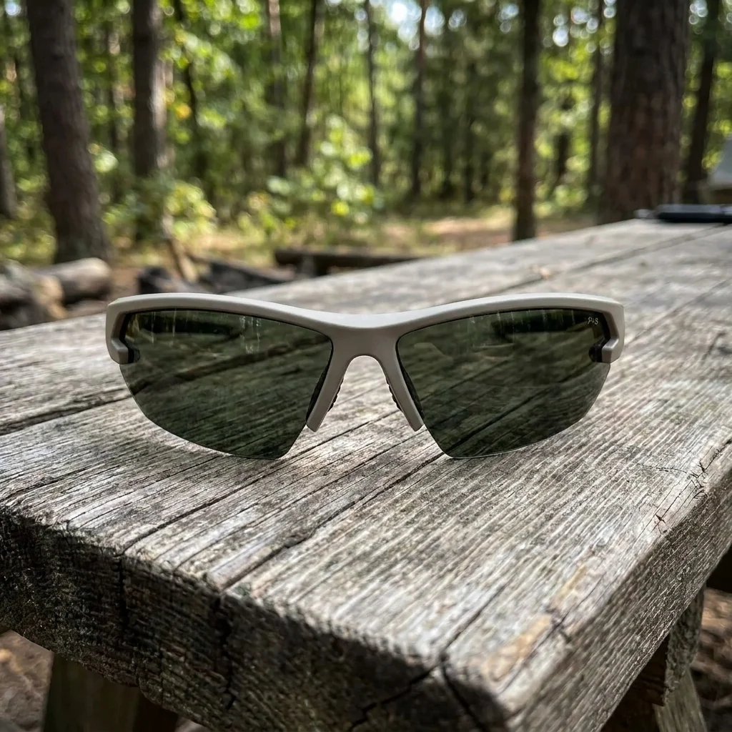 Окуляри захисні Venture Gear Tactical Semtex 2.0 Tan (forest gray) Anti-Fog, чорно-зелені в пісочній оправі, Коричневий