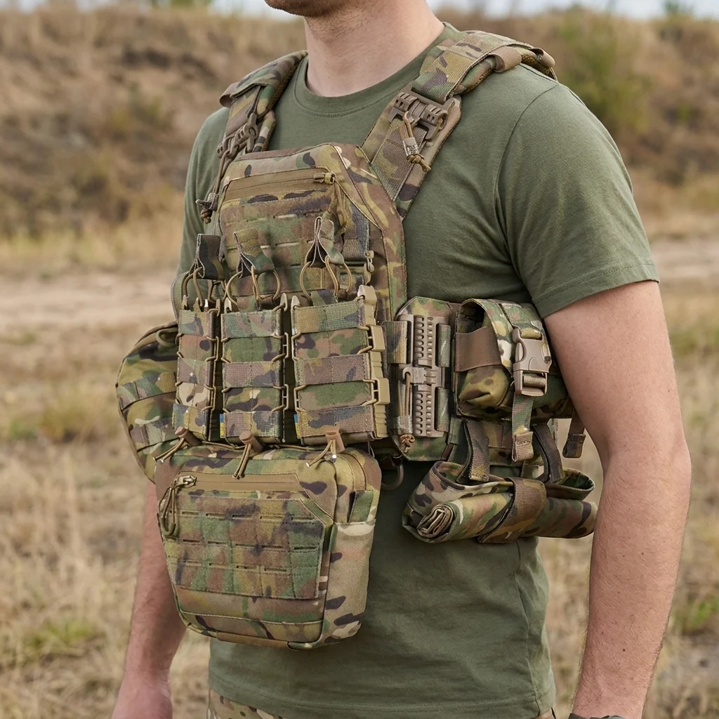 Комплект Kiborg Плитоноска GU gen.2 + 8 підсумків Мультикам