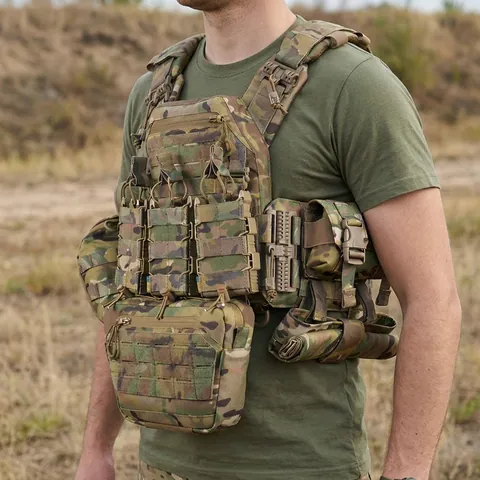 Комплект Kiborg Плитоноска GU gen.2 + 8 підсумків Мультикам