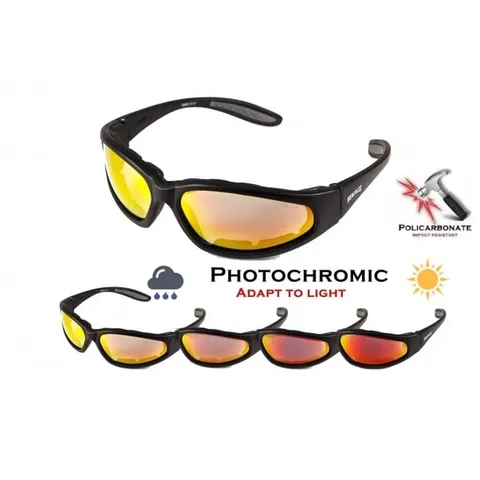 Окуляри фотохромні (захисні) Global Vision Hercules-1 PLUS Photochromic (G-Tech™ red) Anti-Fog, фотохромні дзеркальні червоні, Чорний — фото 2