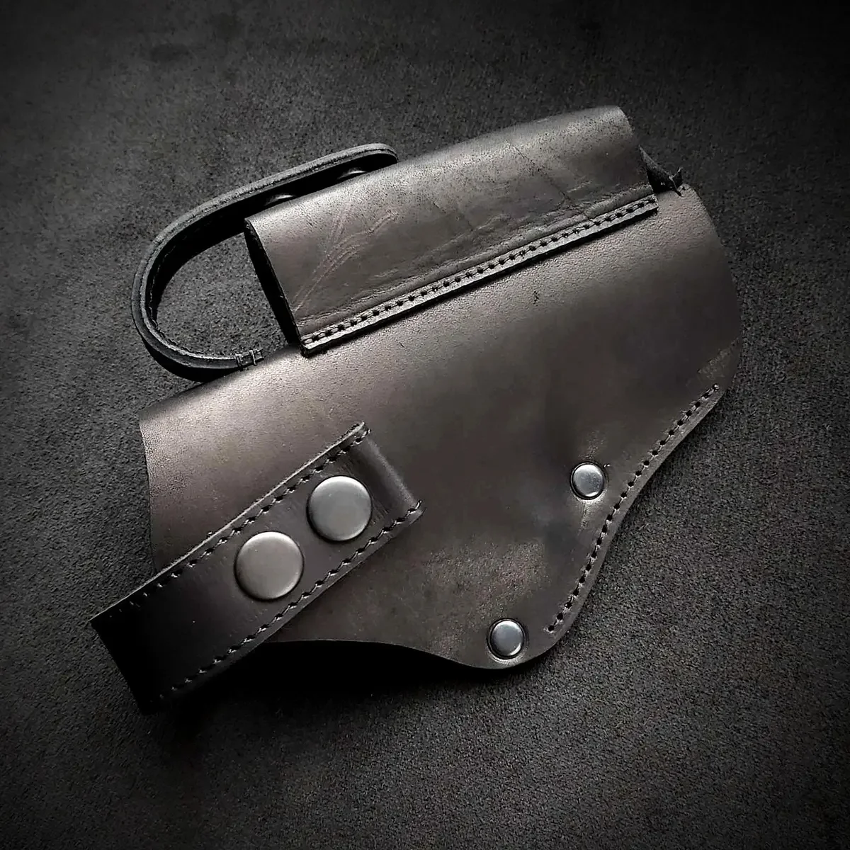 Шкіряна кобура поясна під GLOCK 17, чорна