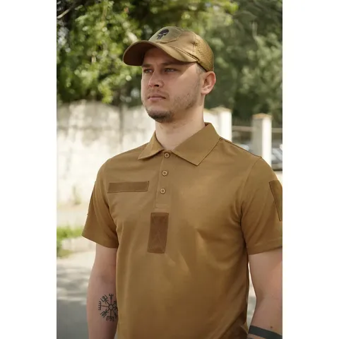 Поло койот Police Military CoolPASS з велкро-панелями (швидковисихаюча) — фото 11