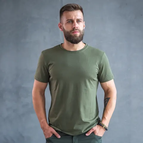Футболка з принтом Skull Soldier кулір шовкографія хакі — фото 8