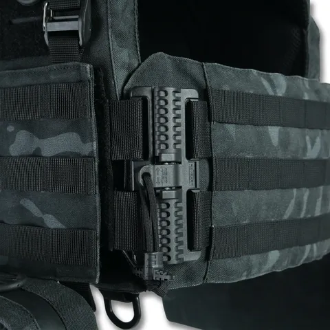 Комплект плитоноска Kiborg Gen.2 + 2 підсумки з балістичним захистом 2 класу — Чорний Мультикам — фото 9