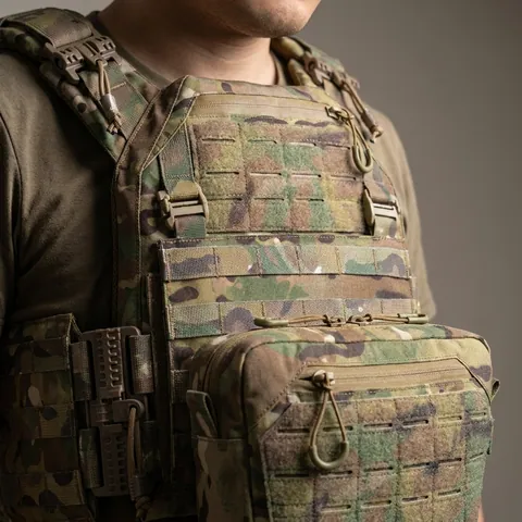 Комплект плитоноска Kiborg Gen.2 + 2 підсумки з балістичним захистом 2 класу — Мультикам — фото 3