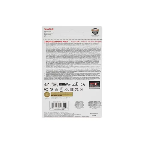 Карта пам'яті SanDisk Extreme PRO microSDXC 128 ГБ UHS-I U3 + SD-адаптер — фото 4