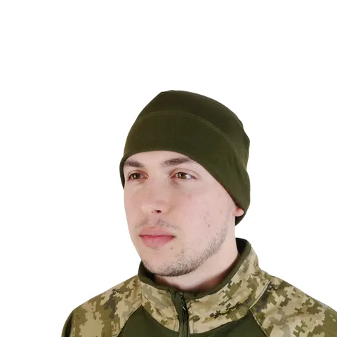 Шапка олива Polartec — фото 6
