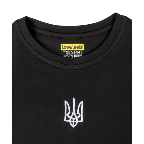 Футболка Prime кулір з вишивкою Тризуб чорна — фото 14