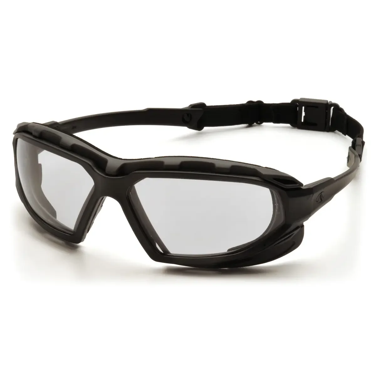 Окуляри захисні з ущільнювачем Pyramex Highlander-Plus (clear) Anti-Fog, прозорі, Чорний