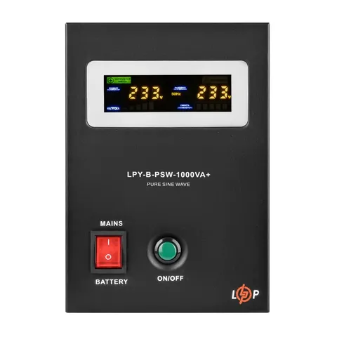 ДБЖ з правильною синусоїдою 12V LPY-B-PSW-1000VA+(700Вт) 10A/20A — фото 2