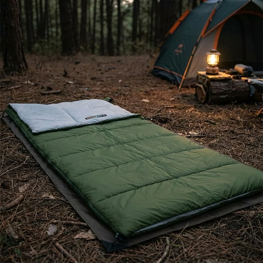 Спальний мішок Naturehike F150 NH22MSD05, правий зелений