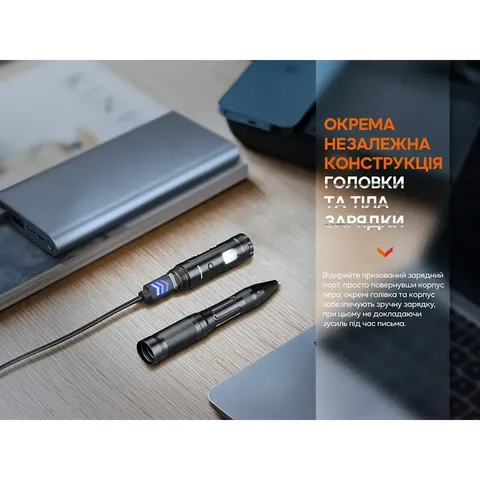Fenix T6 тактична ручка з ліхтариком чорна — фото 15