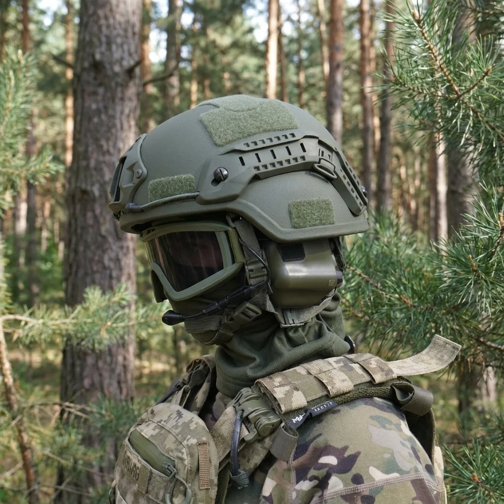 Комплект шолом Mich PE + навушники EARMOR M32 PLUS з універсальним кріпленням