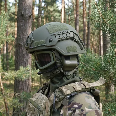 Комплект шолом Mich PE + навушники EARMOR M32 PLUS з універсальним кріпленням
