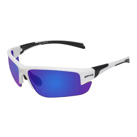 Окуляри захисні Global Vision Hercules-7 White (G-Tech blue) дзеркальні сині в білій оправі, Білий — фото 2