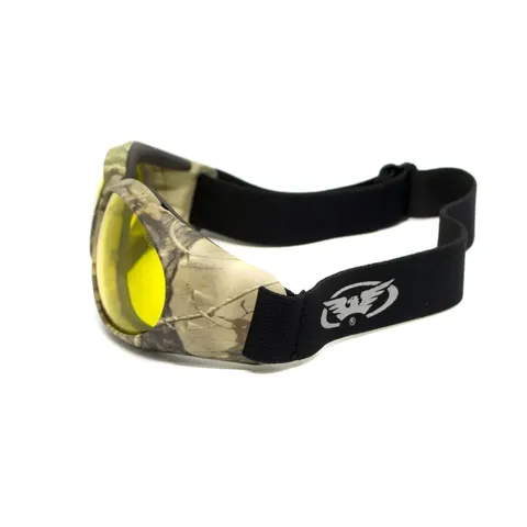 Окуляри захисні з ущільнювачем Global Vision Eliminator Camo Forest (yellow), жовті в камуфльованій оправі, Камуфляж — фото 6