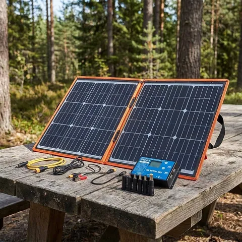 Сонячний зарядний пристрій Solar panel 110W (2xUSB+Type-C) 20В-вихід + зарядка автомобільного АКБ