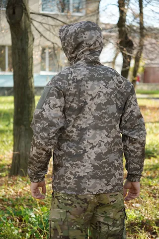 Куртка Windproof Softshell вітрозахисна (піксель), водостійка, фліс 320 г/м² — фото 10