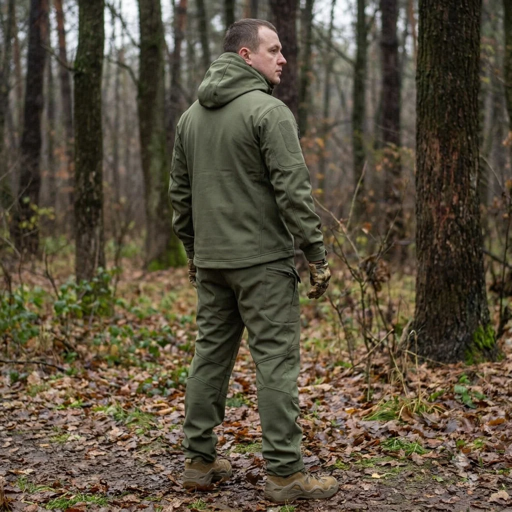 Тактичний демісезонний костюм Softshell Олива