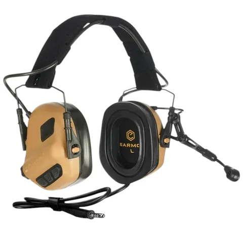 Активні Навушники Earmor M32X PLUS з мікрофоном Coyote Brown (2 види кріплень) — фото 5