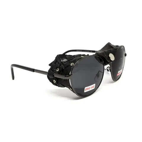 Окуляри захисні Global Vision Aviator-5 GunMetal (gray), сірі в темній оправі зі з'ємним ущільнювачем із синтетичної "шкіри", Чорний — фото 8