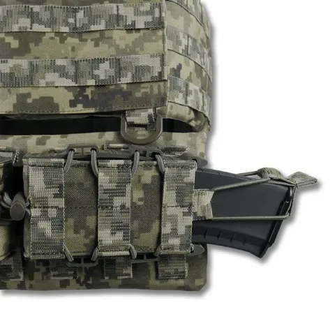 Комплект плитоноска Kiborg Gen.2 + 2 підсумки з балістичним захистом 2 класу — Піксель — фото 6