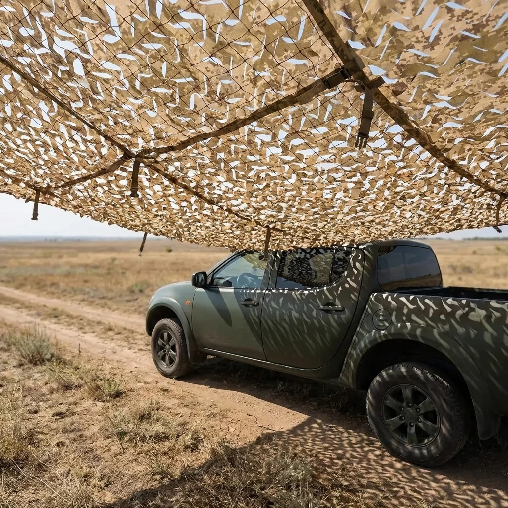 Антидронова маскувальна сітка Militex з основою Мультикам бруд 6х10м (площа 60 кв.м.)