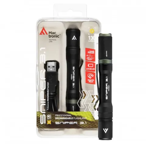 Ліхтар тактичний Mactronic Sniper 3.1 (130 Lm) USB Rechargeable Magnetic (THH0061) — фото 9