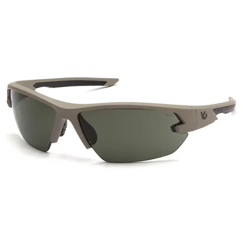 Окуляри захисні Venture Gear Tactical Semtex 2.0 Tan (forest gray) Anti-Fog, чорно-зелені в пісочній оправі, Коричневий — фото 2