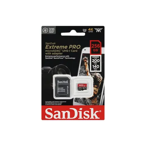 SanDisk Extreme PRO 256 ГБ microSDXC U3 V30 — карта пам'яті з SD-адаптером — фото 2