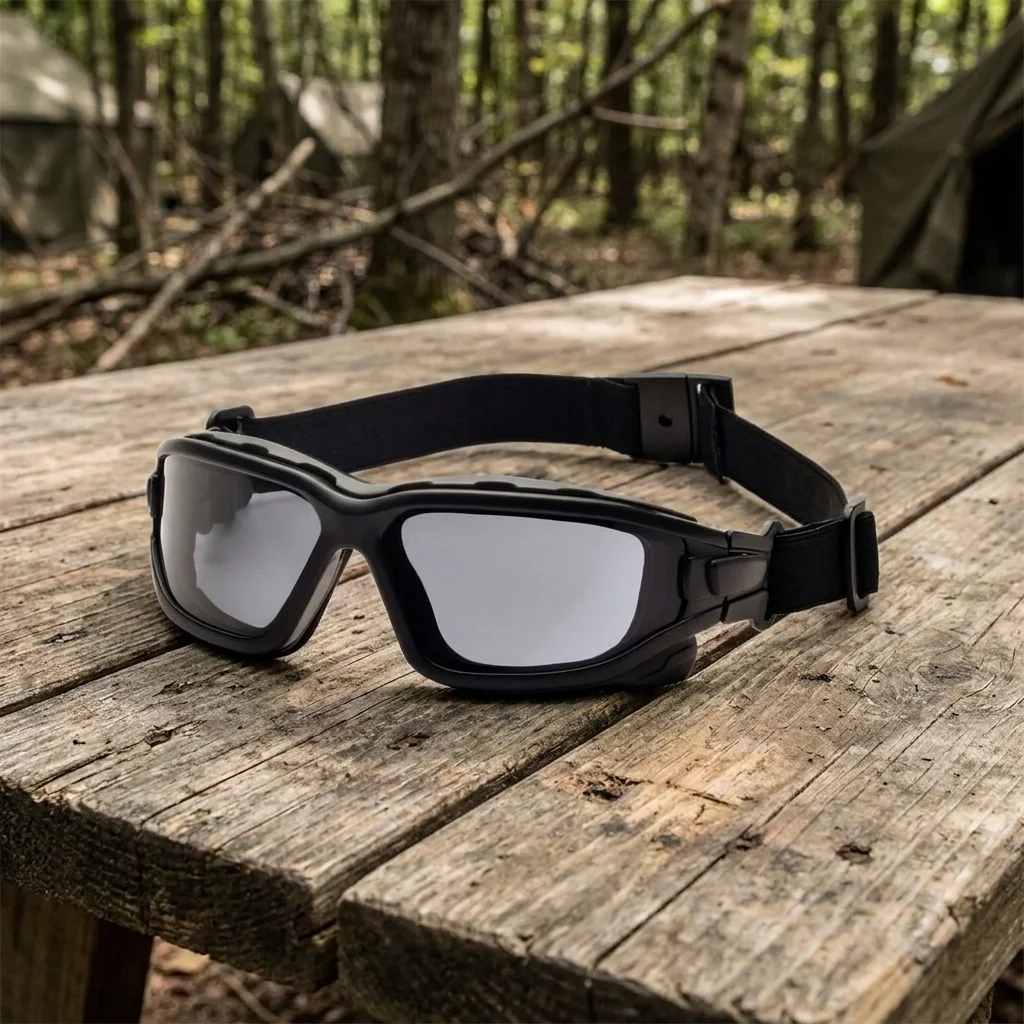 Окуляри захисні з ущільнювачем Pyramex i-Force XL (gray) Anti-Fog, чорний, Чорний