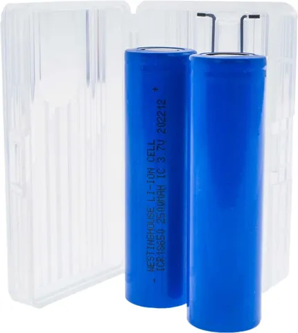 Акумулятори Westinghouse ICR18650F 2500 mAh 3.7V Li-ion набір 2 шт у пластиковому боксі 18650 — фото 4