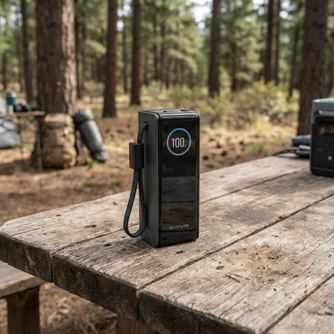 Павербанк EcoFlow RAPID Power Bank з кабелями 25000mAh зелений