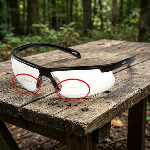 Біфокальні захисні окуляри Pyramex Ever-Lite Bifocal (clear +2.5) Super Anti-Fog H2MAX, біфокальні прозорі з діоптріями, Чорний
